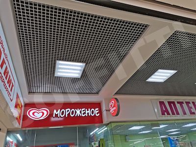 Грильято стандартный 50х50 мм серебристый 