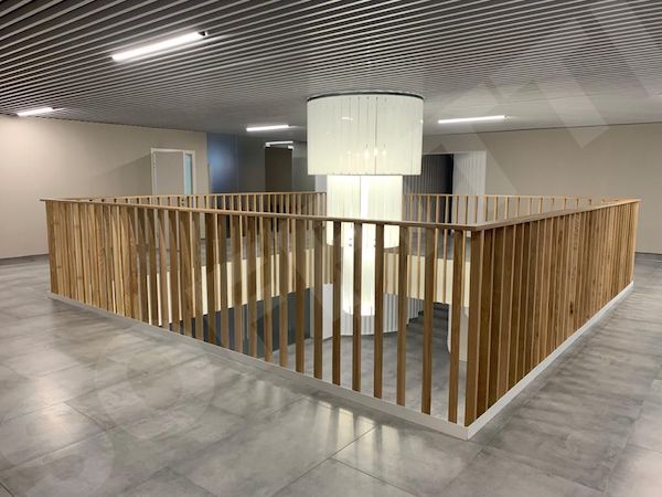 Кубообразный потолок "Санди" белый 30х50 мм с зазором 80 мм