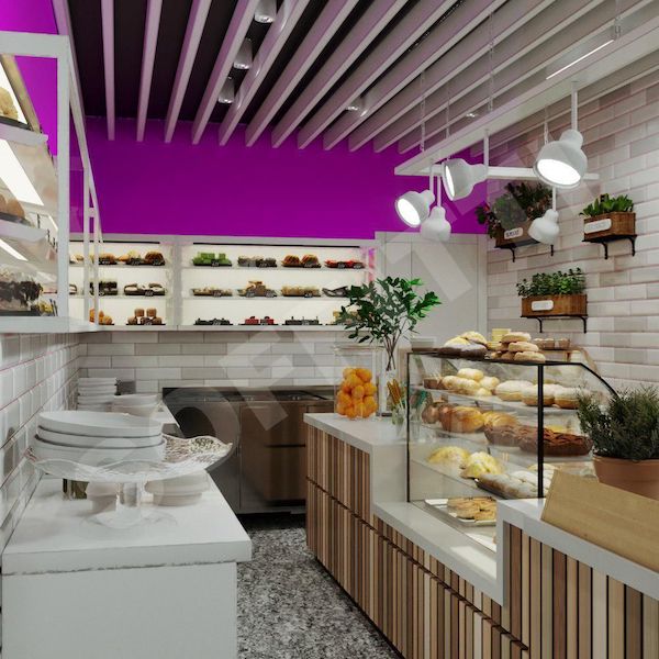 Кубообразный потолок "Униформ" белый 30х110 мм с зазором 100 мм