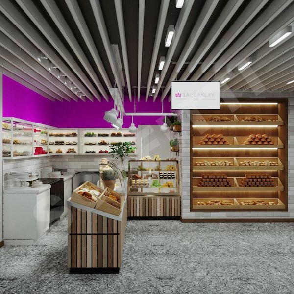 Кубообразный потолок "Униформ" белый 30х110 мм с зазором 100 мм