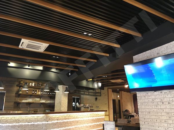 Кубообразный потолок "Сканди" черный 30х38 мм с зазором 50 мм