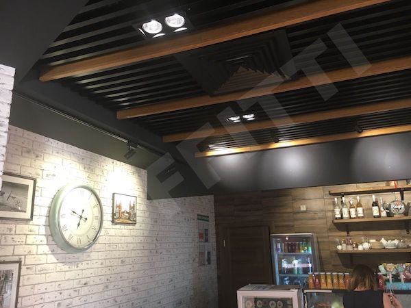 Кубообразный потолок "Сканди" черный 30х38 мм с зазором 50 мм