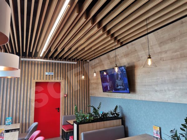 Кубообразный потолок 30х110 мм и 30х160 мм