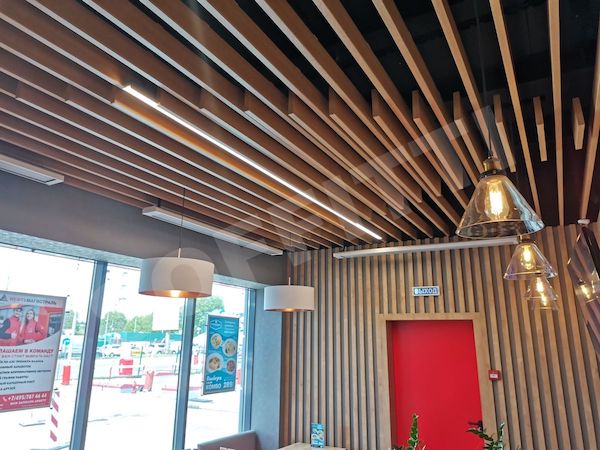 Кубообразный потолок 30х110 мм и 30х160 мм