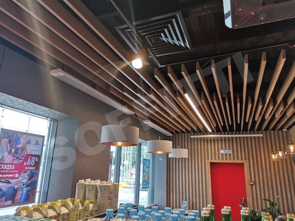 Кубообразный потолок 30х110 мм и 30х160 мм