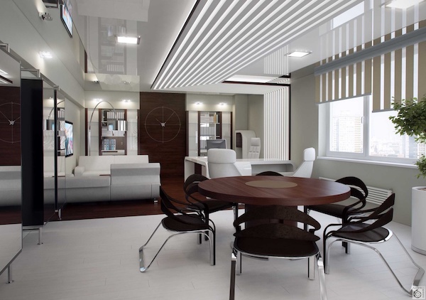 Кубообразный реечный потолок