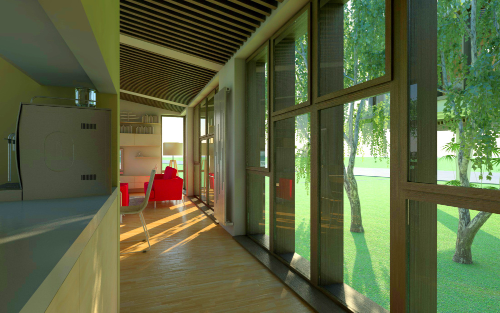 Кубообразный реечный потолок