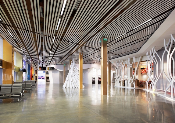 Кубообразный реечный потолок