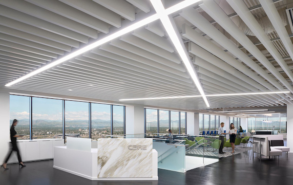 Кубообразный реечный потолок