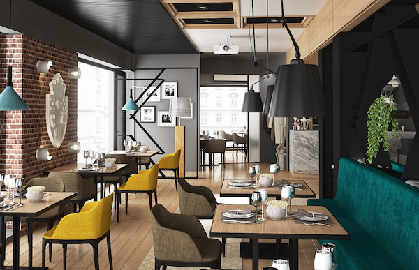 Кубообразный реечный потолок