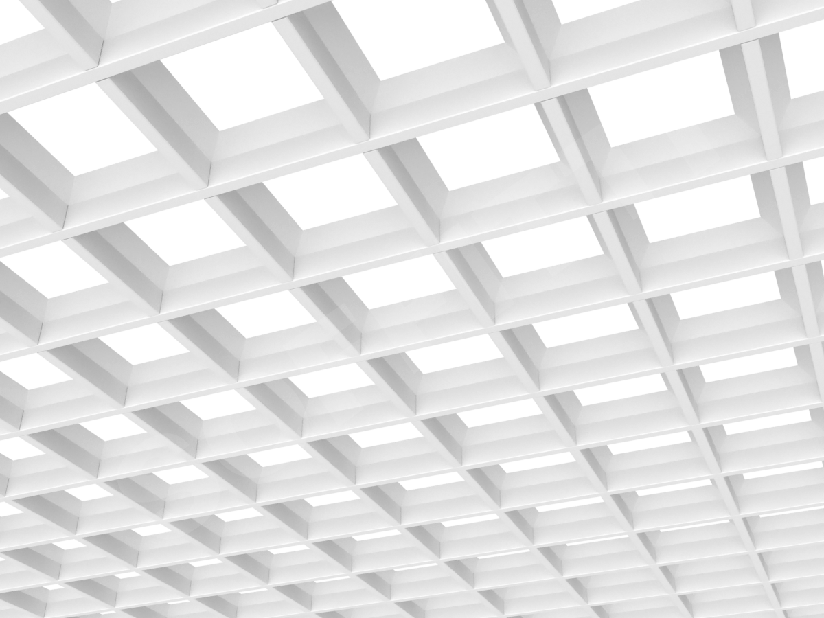 Потолок Грильято пирамидальное 120x120 мм белый