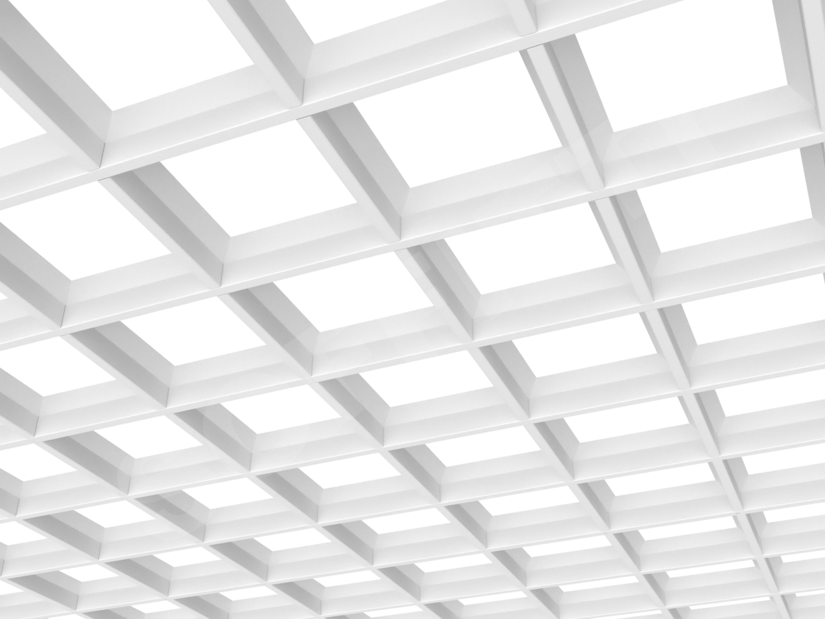 Потолок Грильято пирамидальное 150x150 мм белый