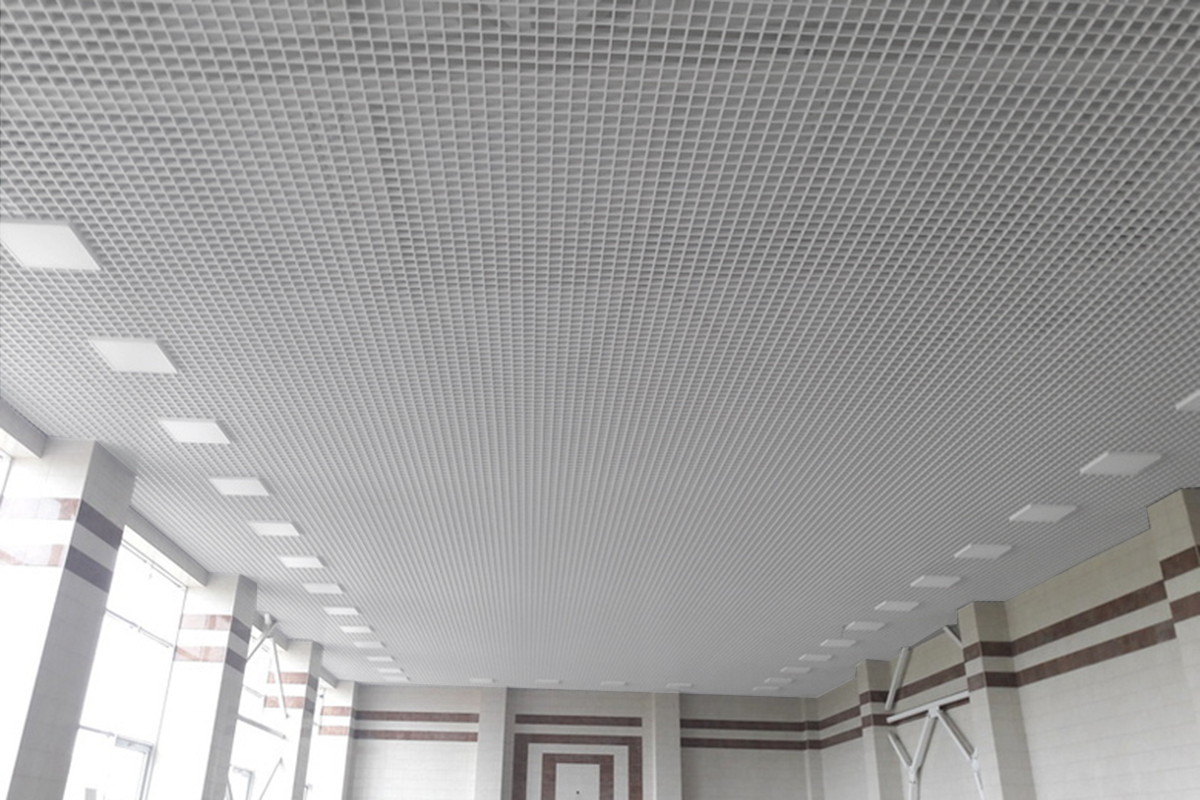 Потолок Грильято Стандарт 100х100 мм белый