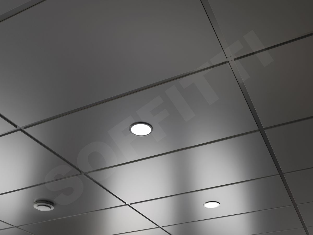 Кассетный потолок Tegular 1200x600мм металлик