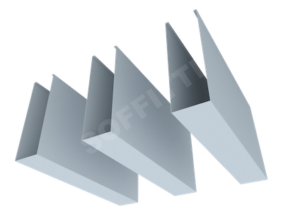 Кубообразная рейка "Униформ" 50x160 мм