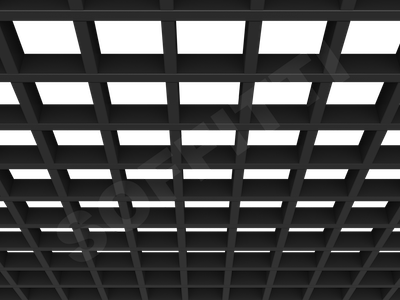 Потолок Грильято GL15 100x100 мм черный