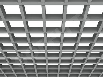 Потолок Грильято GL15 100x100 мм серебристый