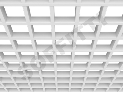 Потолок Грильято GL15 100x100 мм белый