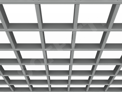 Потолок Грильято GL15 150x150 мм серебристый