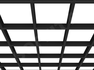 Потолок Грильято GL15 200x200 мм черный