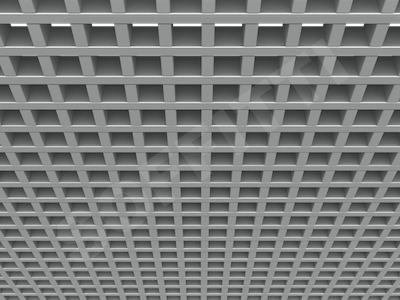 Потолок Грильято GL15 50x50 мм серебристый