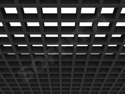 Потолок Грильято GL15 75x75 мм черный