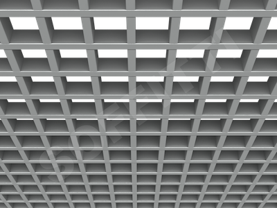 Потолок Грильято GL15 75x75 мм серебристый