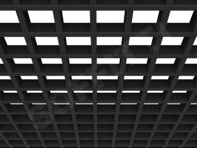 Потолок Грильято GL15 86x86 мм черный