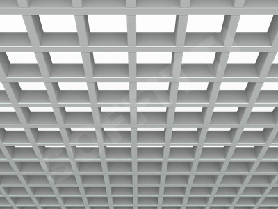 Потолок Грильято GL15 86x86 мм серый