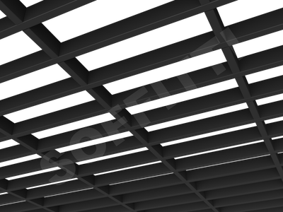 Потолок Грильято GL15-жалюзи 300x100 мм черный