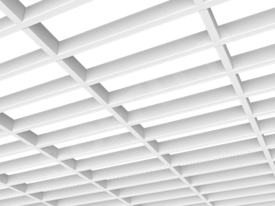 Потолок Грильято GL15-жалюзи 300x100 мм белый