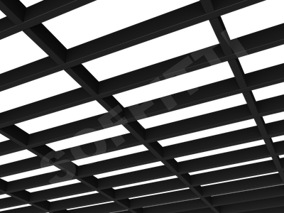 Потолок Грильято GL15-жалюзи 300x120 мм черный