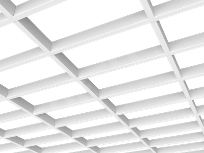 Потолок Грильято GL15-жалюзи 300x150 мм белый