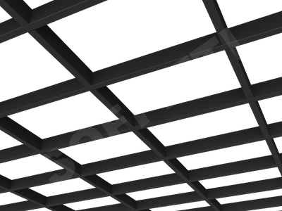 Потолок Грильято GL15-жалюзи 300x200 мм черный