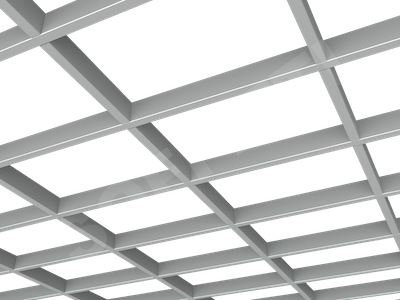 Потолок Грильято GL15-жалюзи 300x200 мм серый