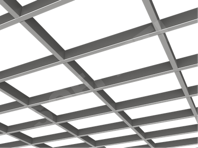 Потолок Грильято GL15-жалюзи 300x200 мм серебристый