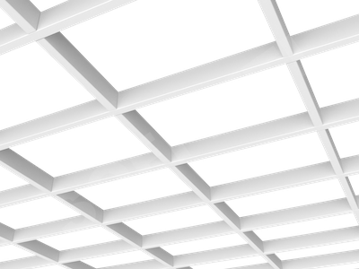 Потолок Грильято GL15-жалюзи 300x200 мм белый