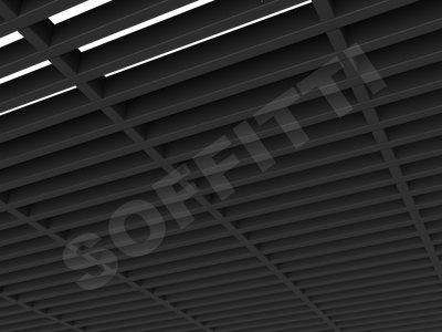 Потолок Грильято GL15-жалюзи 300x50 мм черный