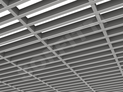 Потолок Грильято GL15-жалюзи 300x60 мм серебристый