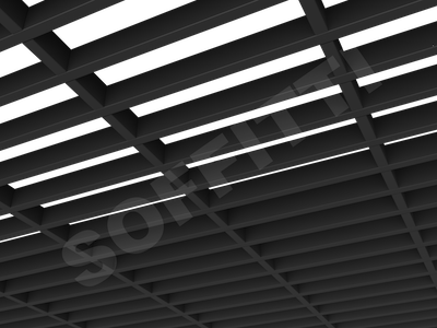 Потолок Грильято GL15-жалюзи 300x75 мм черный