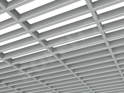 Потолок Грильято GL15-жалюзи 300x75 мм серый