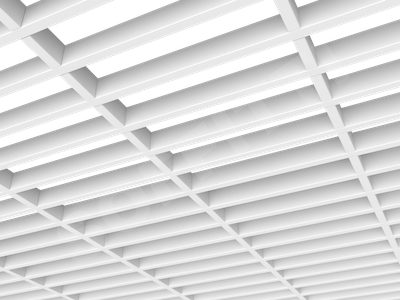 Потолок Грильято GL15-жалюзи 300x75 мм белый