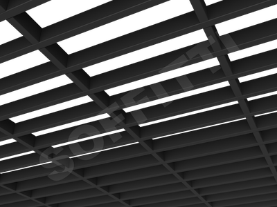 Потолок Грильято GL15-жалюзи 300x86 мм черный