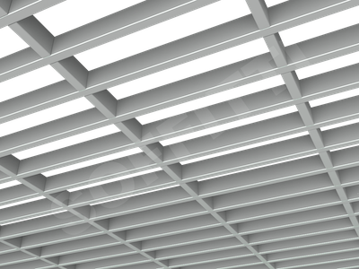 Потолок Грильято GL15-жалюзи 300x86 мм серый
