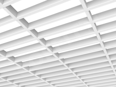 Потолок Грильято GL15-жалюзи 300x86 мм белый