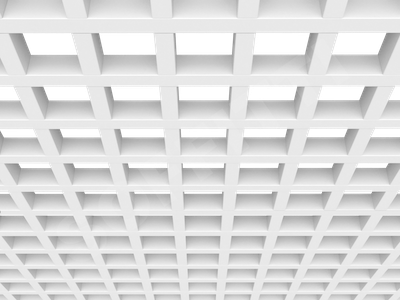 Потолок Грильято GL24 100x100 мм белый