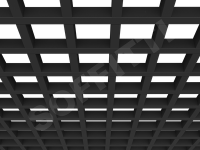 Потолок Грильято GL24 120x120 мм черный