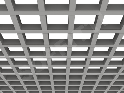 Потолок Грильято GL24 120x120 мм серебристый