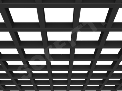 Потолок Грильято GL24 150x150 мм черный