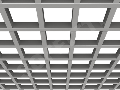 Потолок Грильято GL24 150x150 мм серебристый